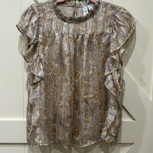 Gorgeous Joie blouse size medium. Has gold metallic.